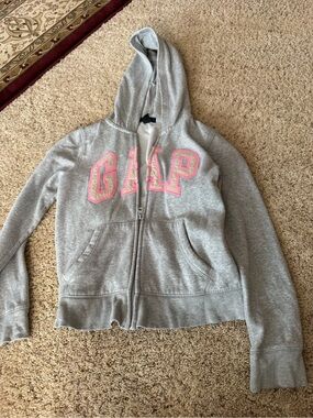 Girls grey zip up hoodie 🩶💕